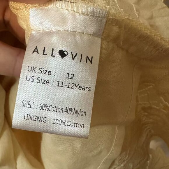 Girls Birthday Wedding & Flower Sleeveless A-Line Lace Party Dress  (11/12Years） - Picture 8 of 12